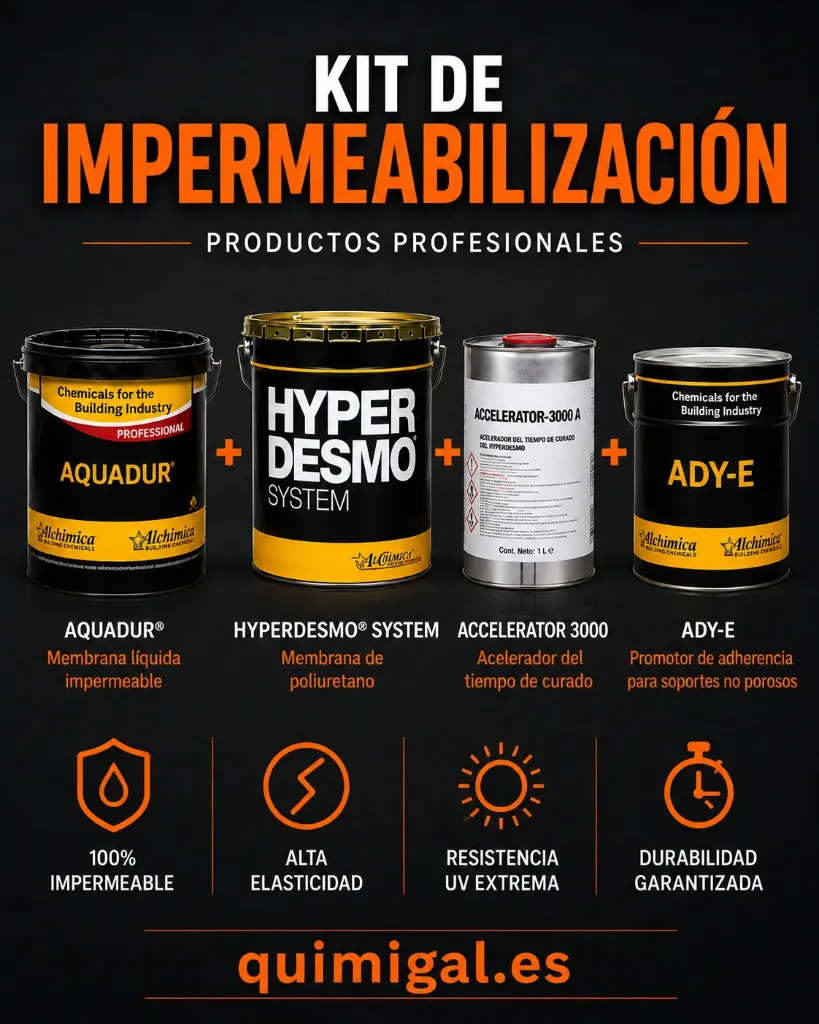 Kit de impermeabilización terraza transitable de 25 m2