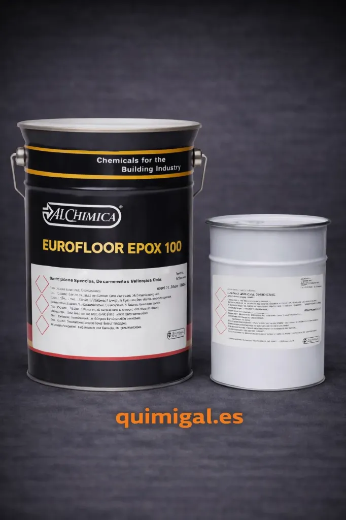 Eurofloor Epox 100 – Revestimiento Epoxi para Suelos de Hormigón (5Kg, Gris RAL7040)