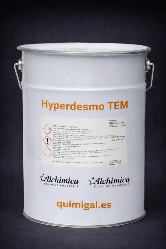 HYPERDESMO TEM Membrana líquida hidrofugante de poliuretano con efecto mojado (5 Litros)