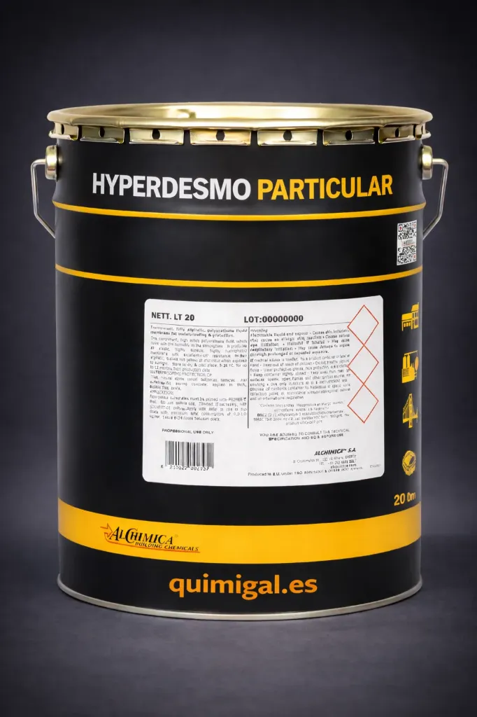 HYPERDESMO PARTICULAR – Membrana tixotrópica de poliuretano reforzada con fibras para puntos singulares (1Kg)